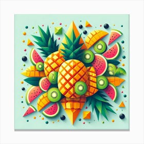 Tropical Fruit Fiesta Canvas Print