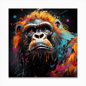 Graffiti Gorilla Canvas Print