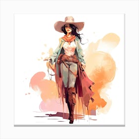 Full Body Cowgirl 6 Canvas Print