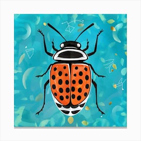 Colourful Insect Print Art 2 Canvas Print