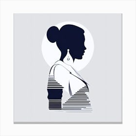 Silhouette Of A Woman Canvas Print