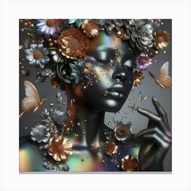 Holographic Woman 3 Canvas Print