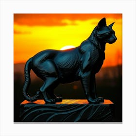 Sunset Cat 4 Canvas Print