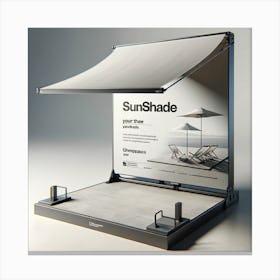 A Photorealistic Mockup Of A Sunshade Product In A Clean And Professional Setting Canvas Print