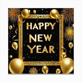 Happy New Year 38 Canvas Print