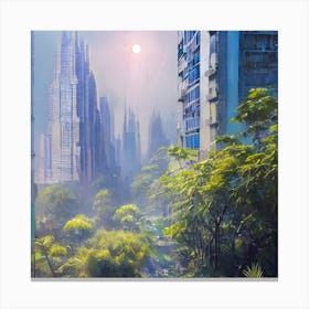 Futuristic Cityscape Canvas Print