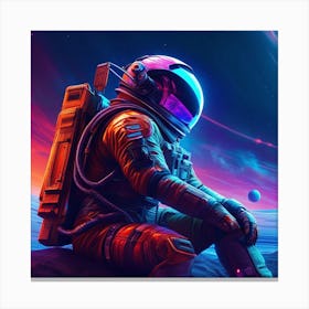 Lonely Astronaut in the Planet 1 Canvas Print