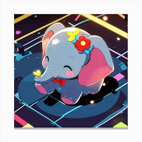 Cute Little Elephant Canvas Print