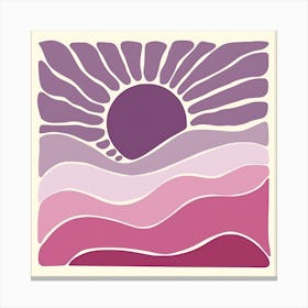 Sunrise In Pink And Purple Canvas Print