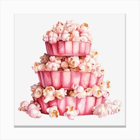Pink Popcorn Cake Canvas Print