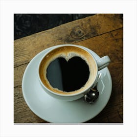 Heart Shaped Coffee Canvas Print