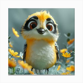 Bird In The Meadow Canvas Print
