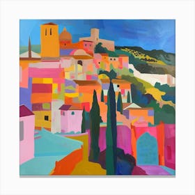 Abstract Travel Collection Granada Spain 4 Canvas Print