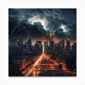 New York City At Night 1 Canvas Print