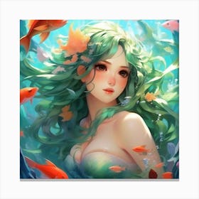 Anime Art, Mermaid Canvas Print