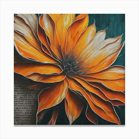 Orange Dahlia Canvas Print