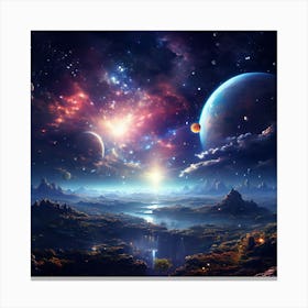 Space Full Of Beautiful Light Canvas Print