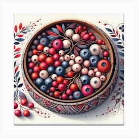 Scandinavian Art, Schisandra berries 2 Canvas Print
