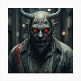 Scary Monsters Creatureshorrorgloomy Atmosphe Canvas Print
