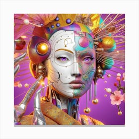 Cyborg Woman 3 Canvas Print