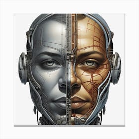 Robot Head Canvas Print