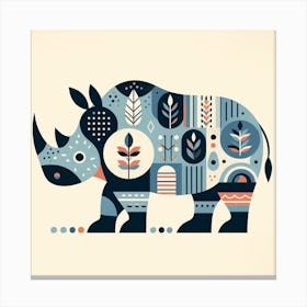 Scandinavian style, Rhino 3 Canvas Print