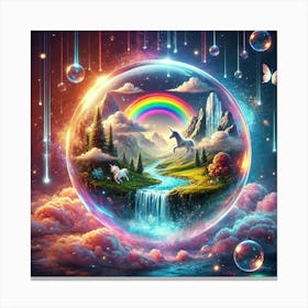 Rainbow In A Bubble Canvas Print