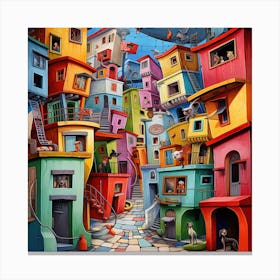 Colorful City 3 Canvas Print