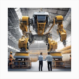 Robots In A Factory 2 Canvas Print