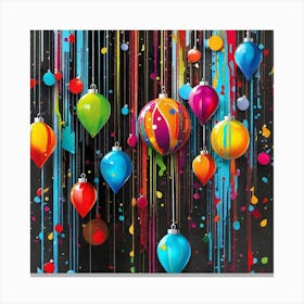 Christmas Splatters 1 Canvas Print