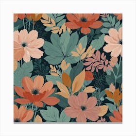 Floral Seamless Pattern 2 Canvas Print