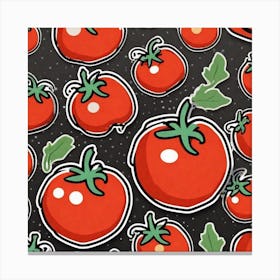 Tomato Stickers Canvas Print
