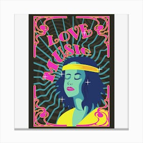 Love Music Poster Canvas Print