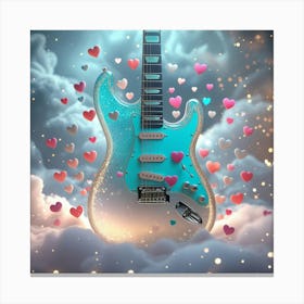 Guitar In The Clouds 2 Canvas Print