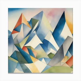 Abstract Mountain Landscape Canvas Print