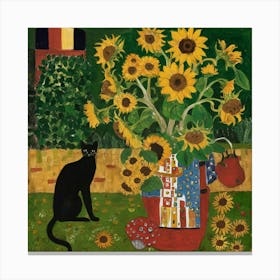 Gustav Klimt Style Farm Garden With Sunflowers And 5kbcxxshtigoz Ojiwfrrw K8jl Opvstqb 4dca2qeig Canvas Print