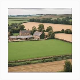 Aerial View Of A Farm 4 Canvas Print