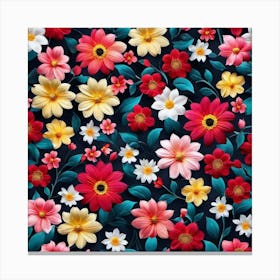 Flowers Wallpaper 2 Canvas Print