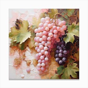 White and pink grapes 1 Canvas Print