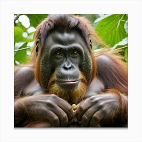 Orangutan In The Forest Canvas Print