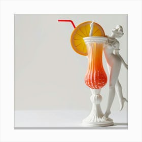 Cocktail Woman Canvas Print