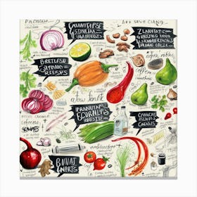 Cooking Recipes Sketchnote 3 Canvas Print