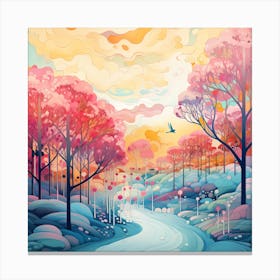 Pink Forest Canvas Print