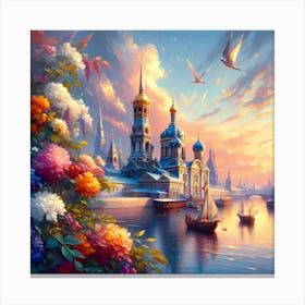 Sunset In St Petersburg Canvas Print