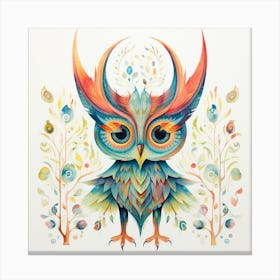 Owl Colors Canvas Print