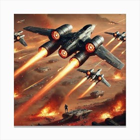 Flame Seraphs Aerial Interceptors Canvas Print