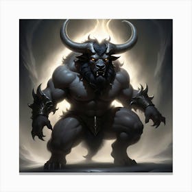 Horned Demon Canvas Print