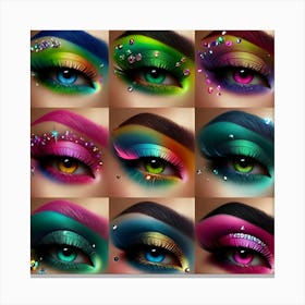 Bright Eye Makeup Looks (4) Canvas Print