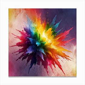 Abstract Colorful Explosion Canvas Print