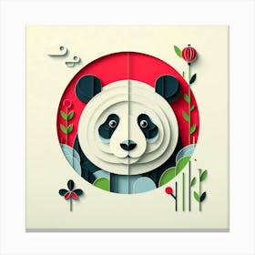 Minimalist, Panda 4 Canvas Print